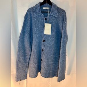 Our Legacy  Big Cardigan Funky Blue Acrylic. New with tags.
